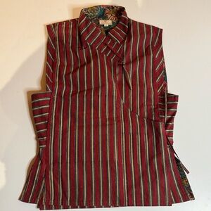 Striped Red and Green Women's Vest